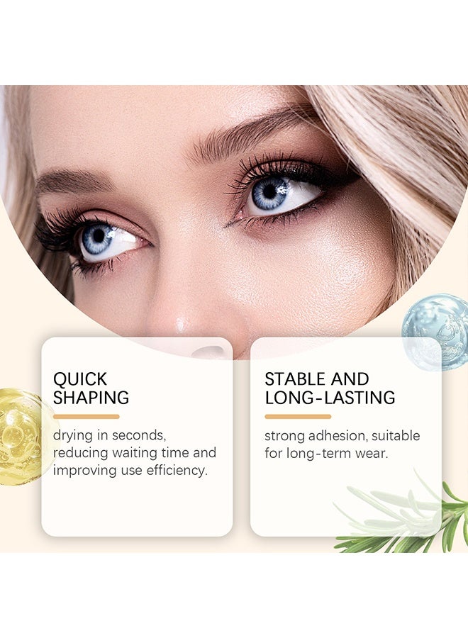 إيلهو لاصق الرموش، غراء تمديد الرموش، غراء احترافي لتمديد الرموش لتثبيت قوي ومرونة عالية، تثبيت فائق، يجف فوراً، منخفض الأبخرة وغراء أسود قوي للغاية - Image 3